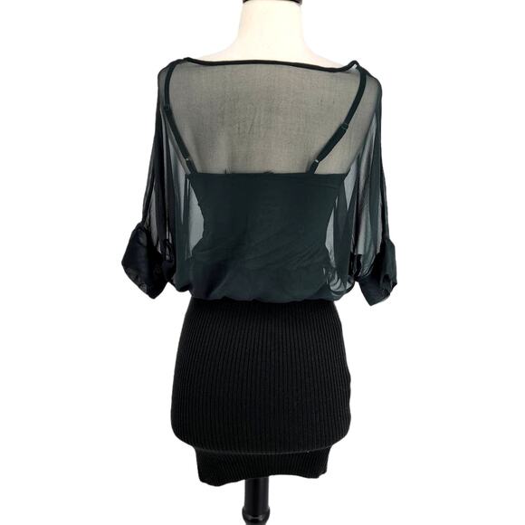 McGinn Slip Dress with Silk Sheer Top size Small - Picture 5 of 7